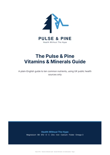 Cover of the Pulse & Pine Vitamins & Minerals Guide